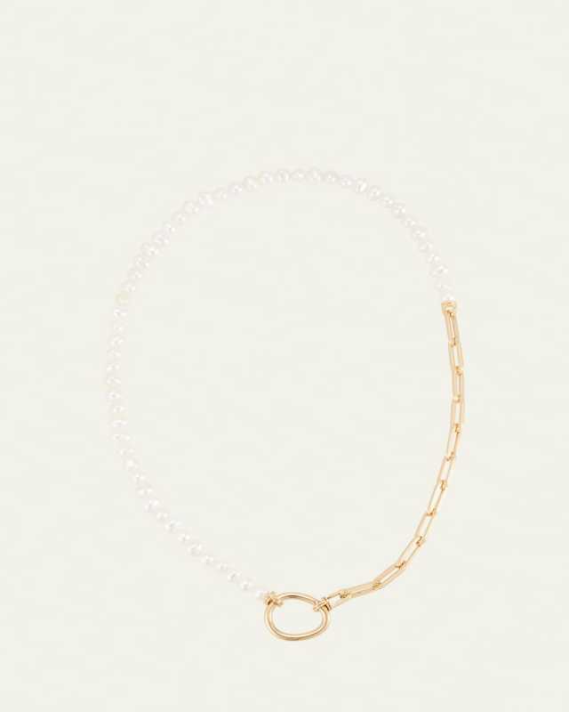 18K Yellow Gold and Pearl Necklace